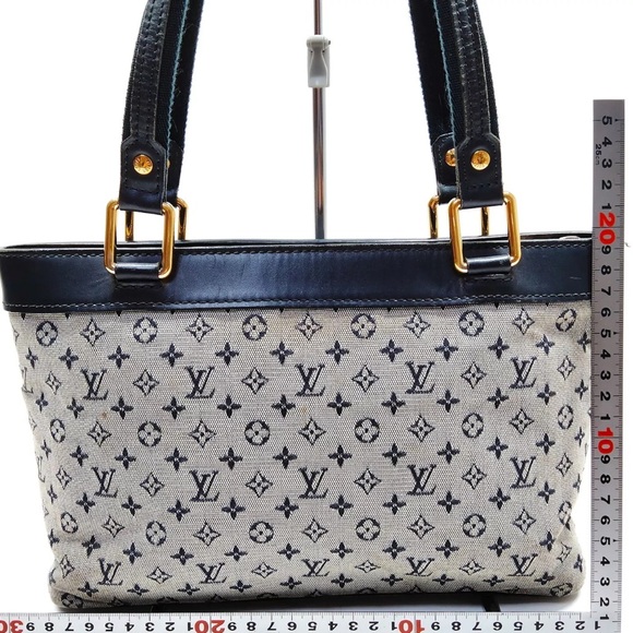 Authentic Louis Vuitton LV Hand Bag LucillePM Blue Monogram Mini Lin - Picture 6 of 17